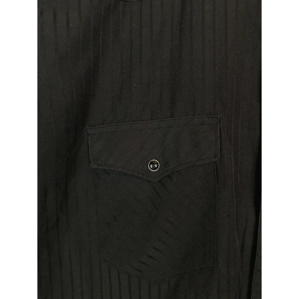Wrangler mens black pealsnap button up‎ sz xl black